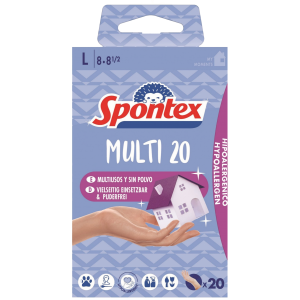 SPONTEX GUANTS MULTI X 20 T-M