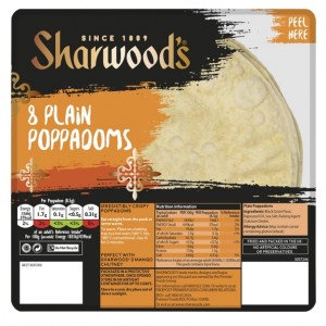 POPPADOMS PLAIN SHARWOOD...