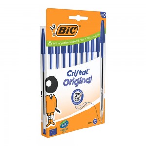 LOT BIC CRISTAL BLAU 10 UNI