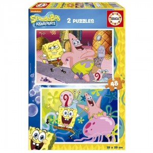 PUZZLE BOB ESPONJA 2X48 P