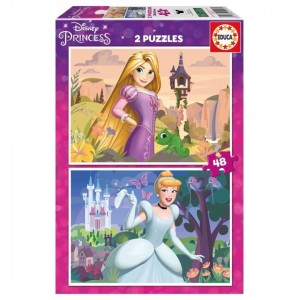 PUZZLE DISNEY PRINCESS 2X48 P